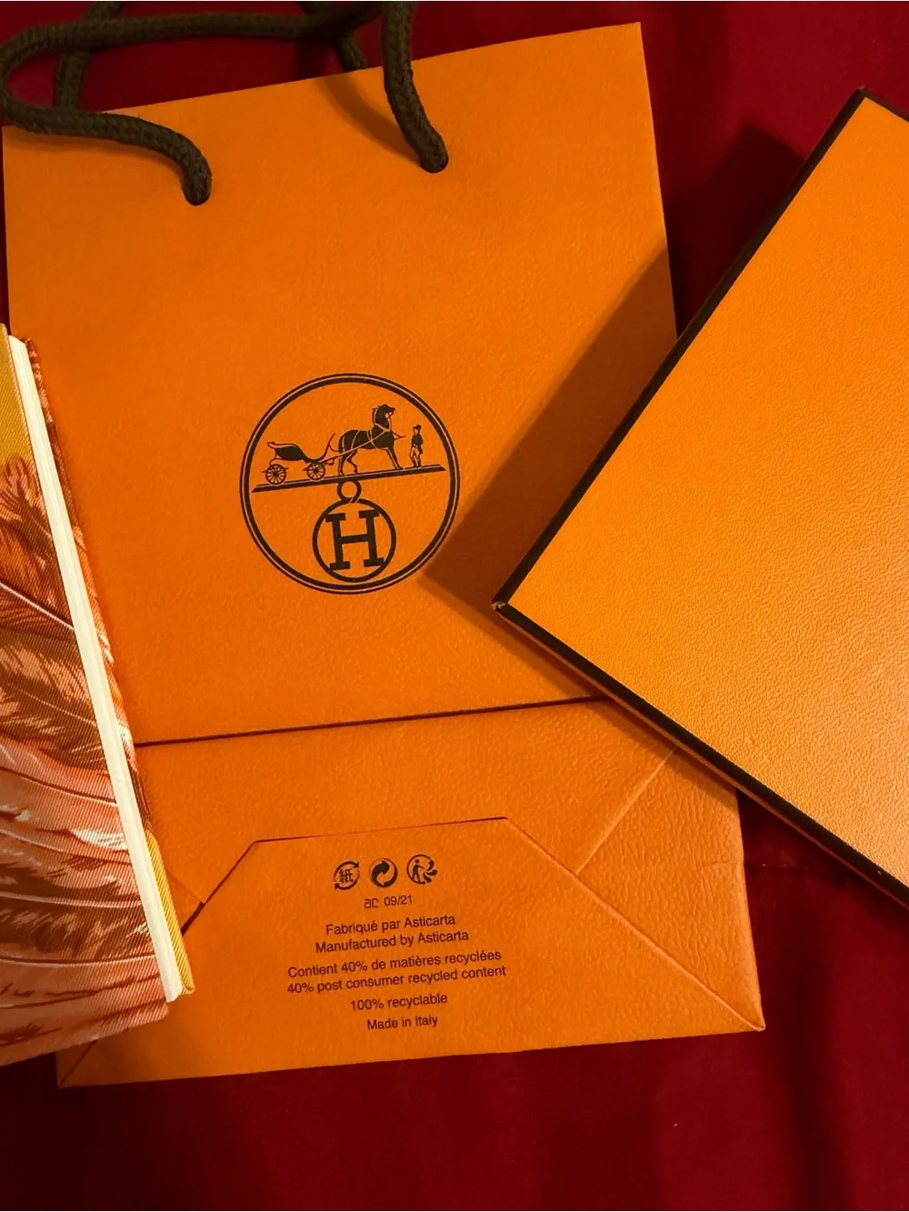 Authentic Hermès Silk Notebook 